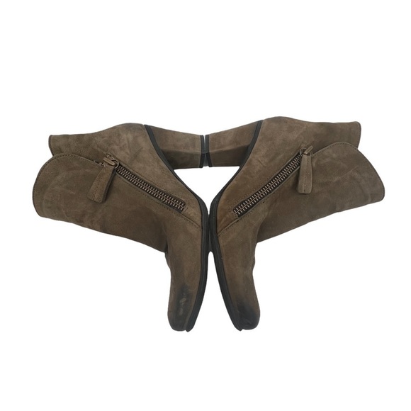 Bueno Brown Leather Block Heel Side Zip Ankle Boots Size 39 Women's - Picture 4 of 10